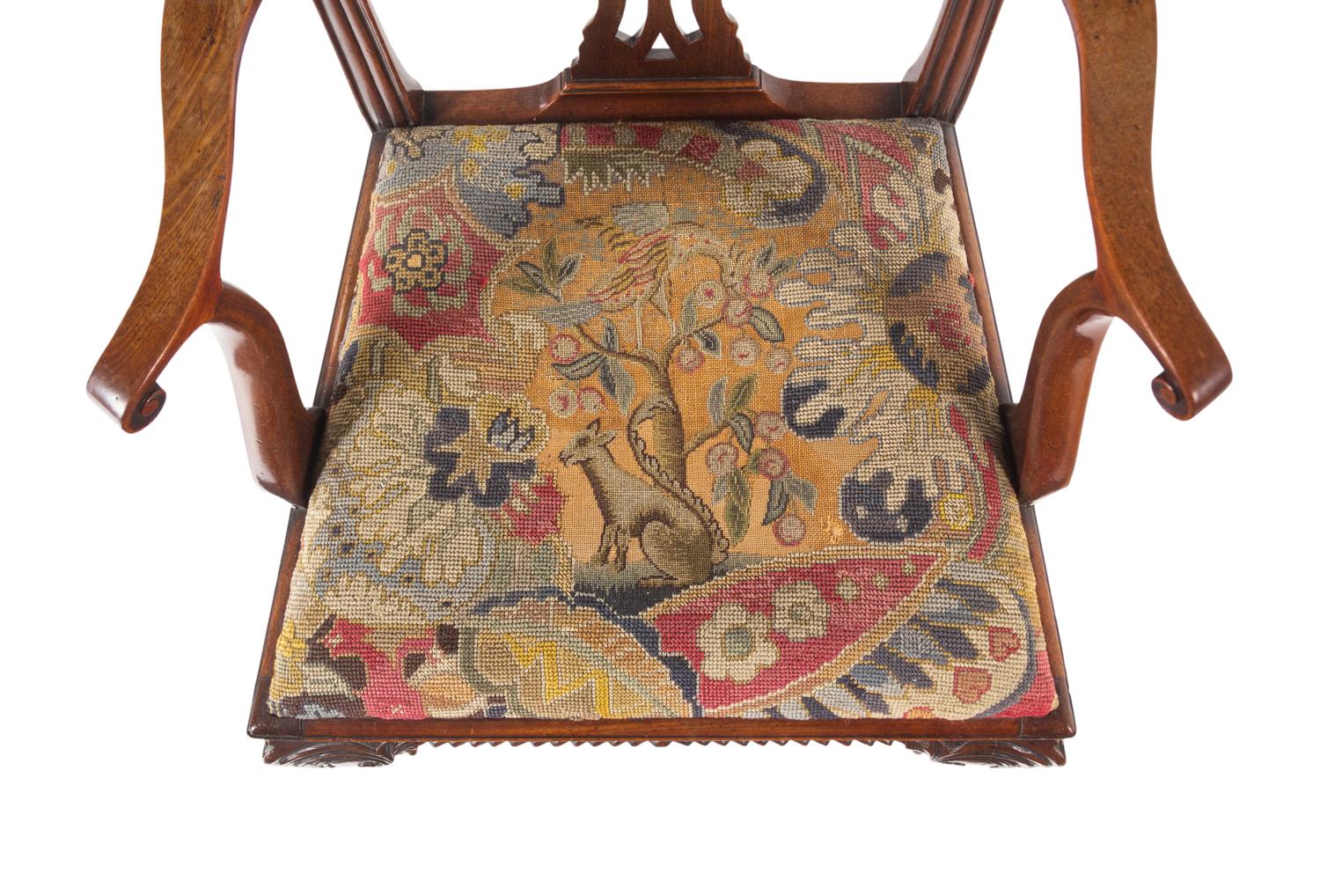 A George II Walnut Armchair
