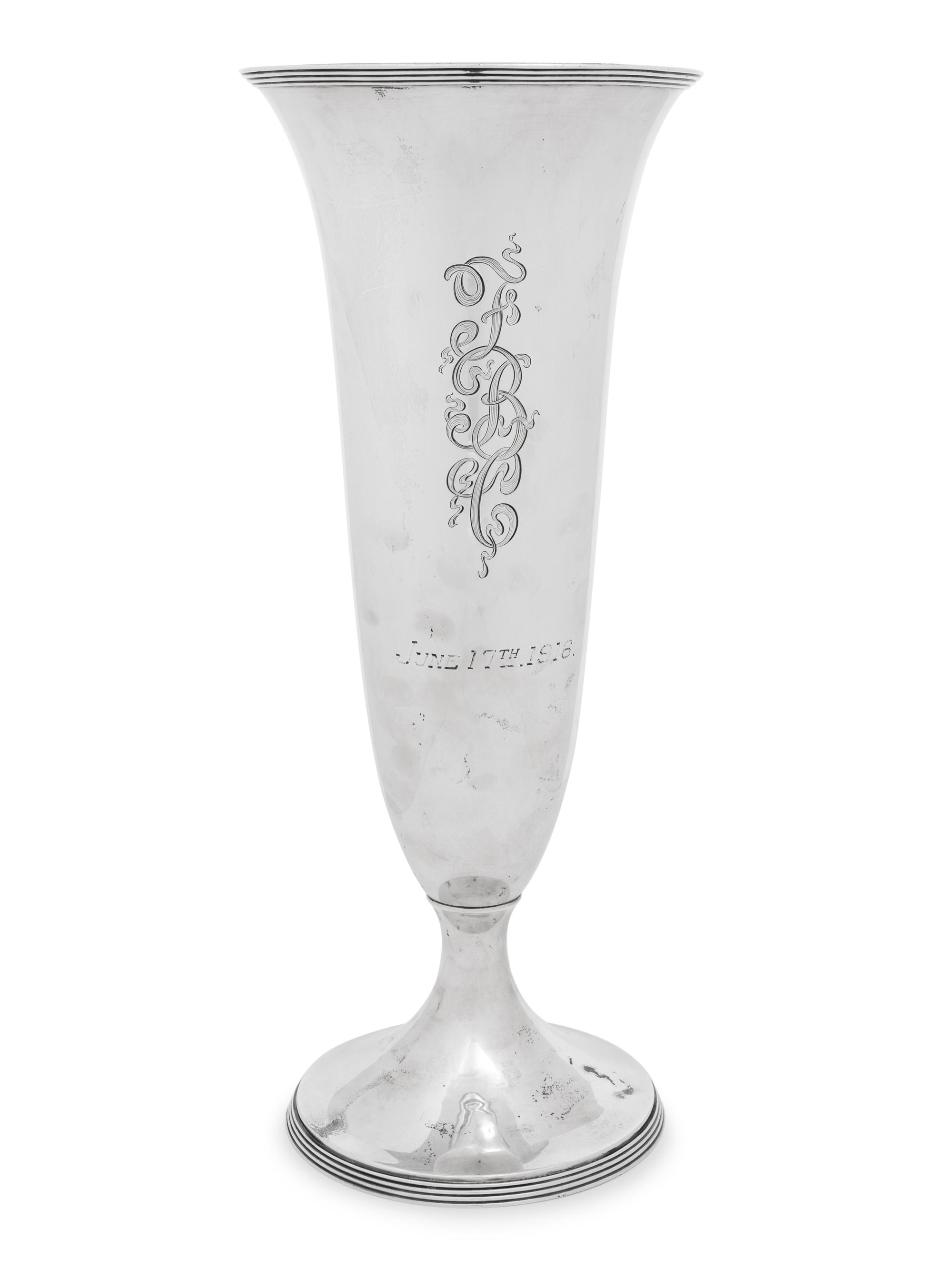 A Large American Silver Vase