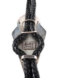 Sterling Silver and Mosaic Inlay Abstract Figural Bolo Tie