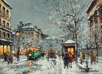 Boulevard des Capucines en l'hiver