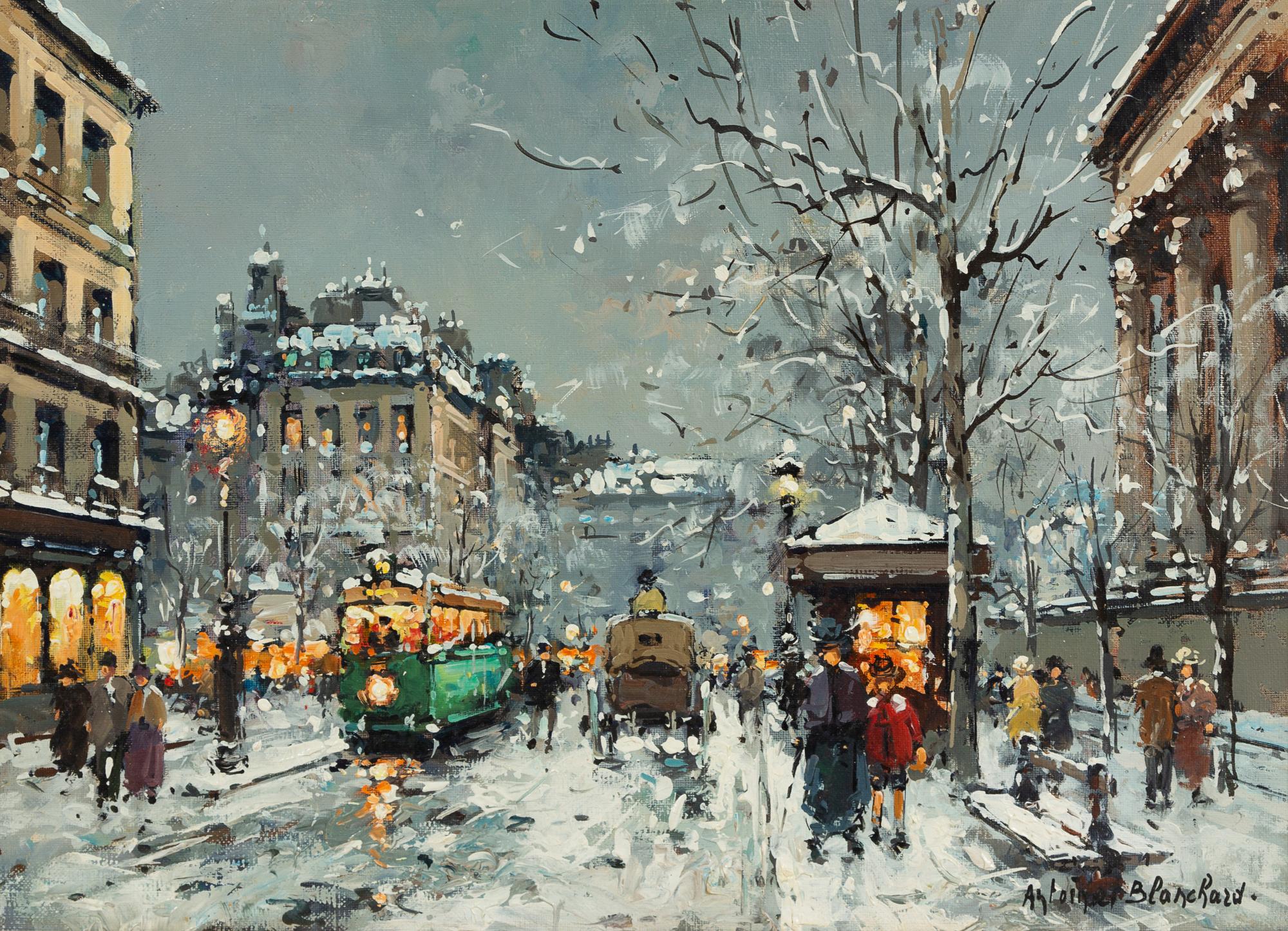 Boulevard des Capucines en l'hiver
