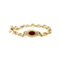 KIESELSTEIN-CORD, YELLOW GOLD AND INTAGLIO BRACELET