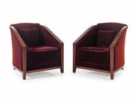 A Pair of Art Deco Style Lounge Chairs — LATE 20TH CENTURY
