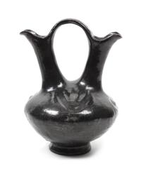 A Santa Clara Blackware Wedding Vase Height 9 1/2 inches. — LATE 19TH CENTURY