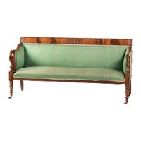 A Classical Carved and Figured Mahogany Settee