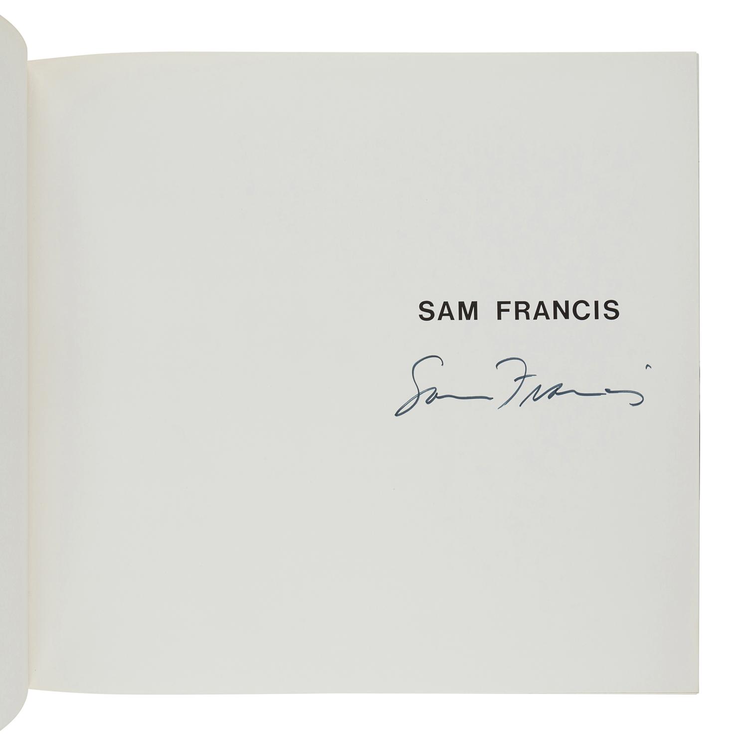 [FRANCIS, Sam (1923-1994)]. SELZ, Peter. Sam Francis. New York: Harry N. Abrams, Inc., 1975.