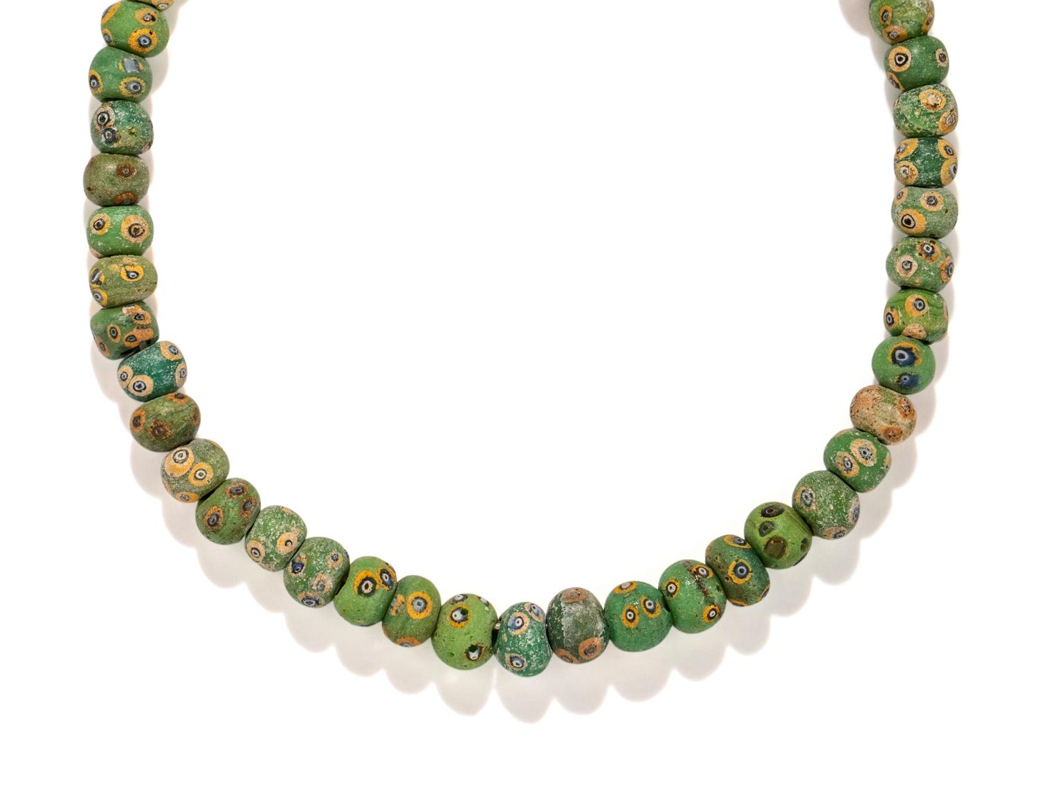 A Phoenician Mosaic Glass Eye Bead Necklace