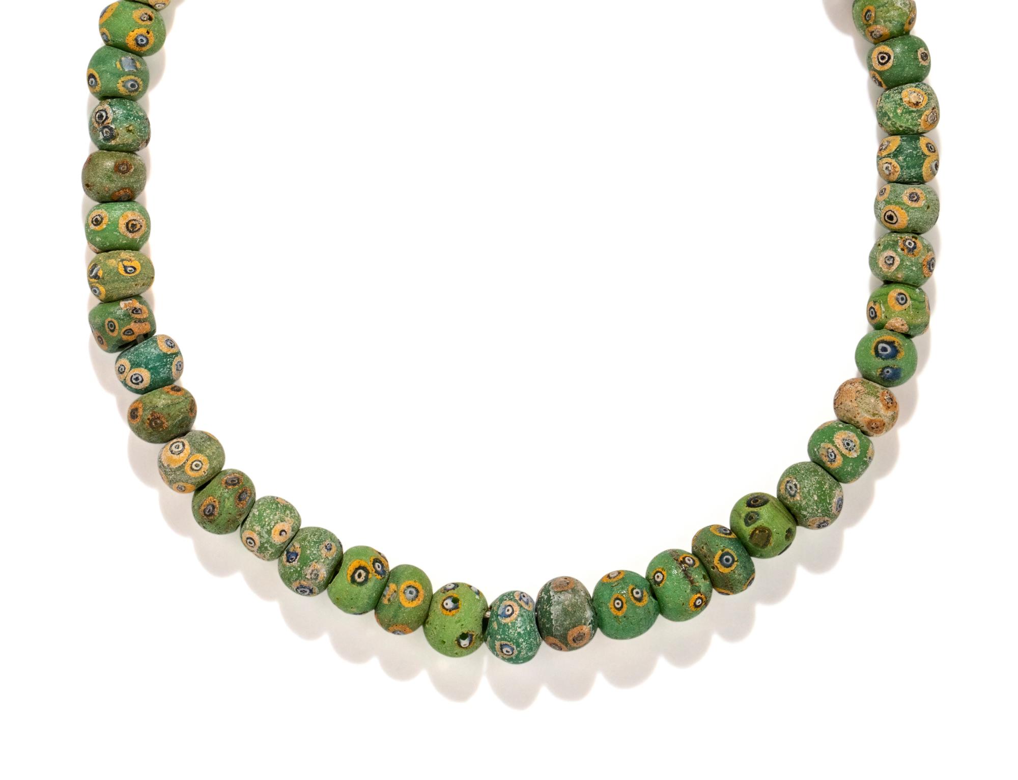 A Phoenician Mosaic Glass Eye Bead Necklace
