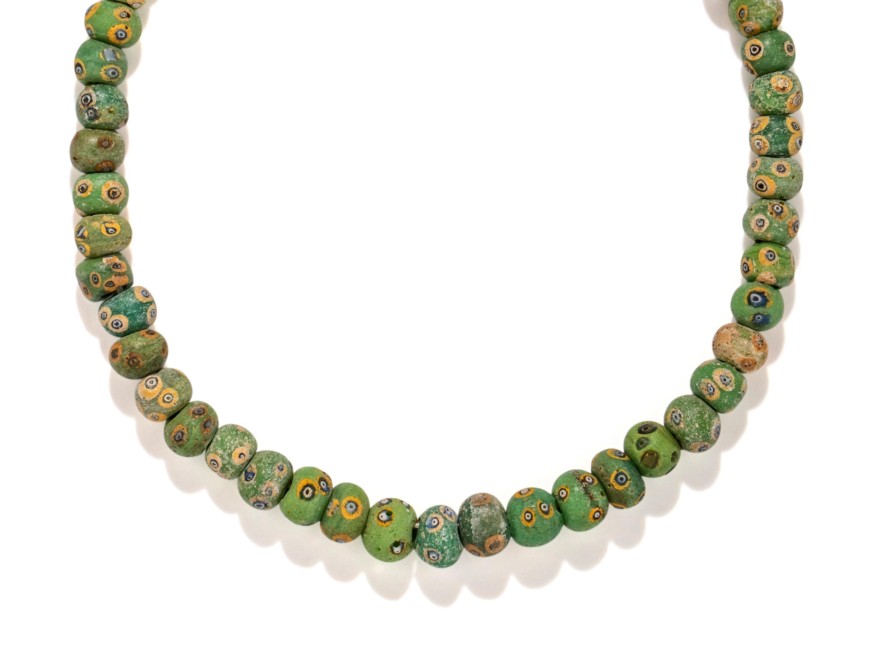A Phoenician Mosaic Glass Eye Bead Necklace