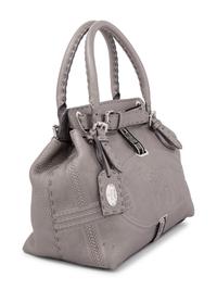 Fendi Silver Embossed Leather Bag Formerly Owned By Elizabeth Taylor