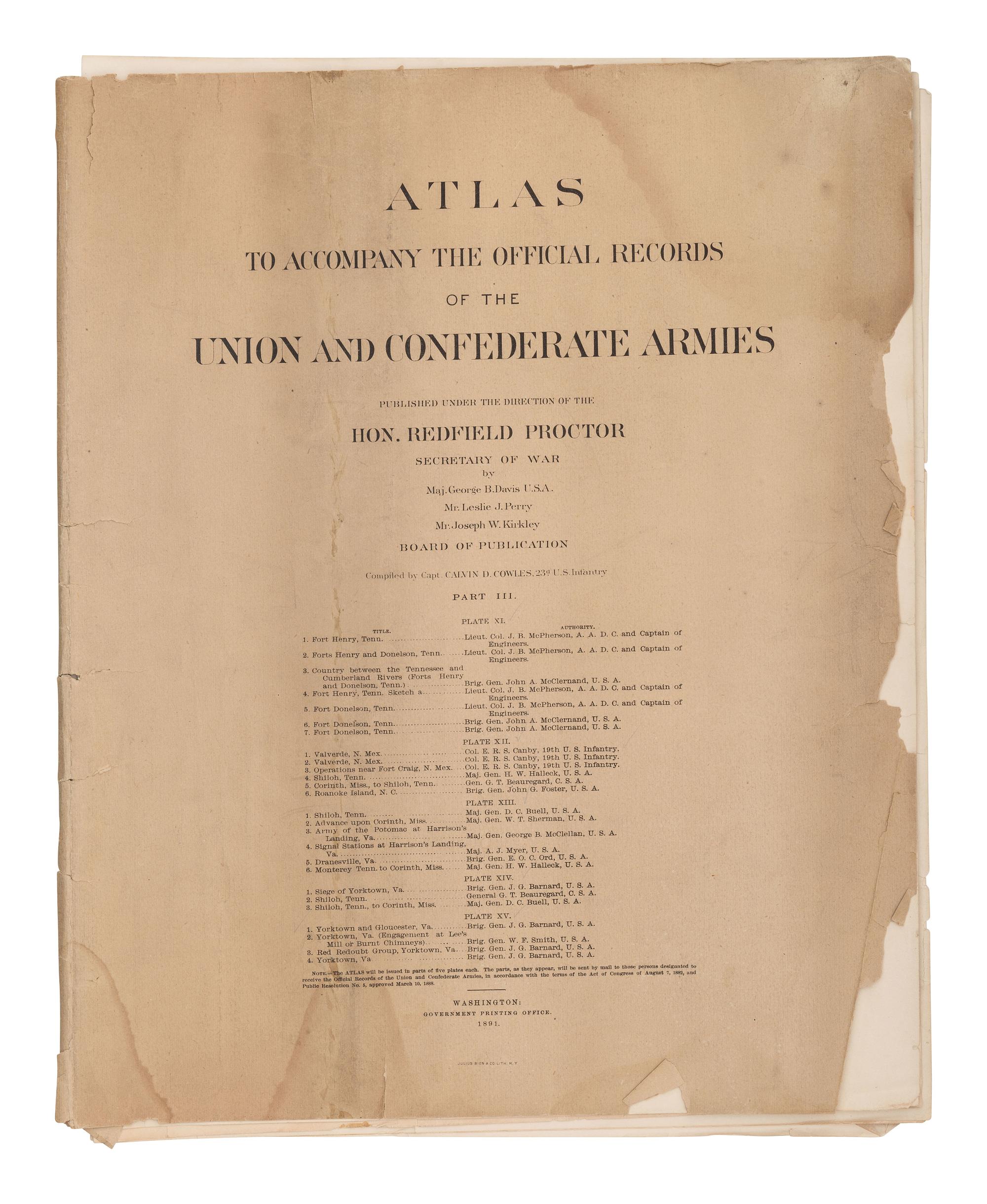 [CIVIL WAR]. A collection of more than 50 Civil War maps published ca 1860s-1870s.