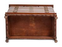 A Queen Anne Fan-Carved Maple and White Pine Flat-Top Chest on Frame