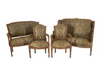 A Louis XVI Style Assembled Four Piece Salon Suite