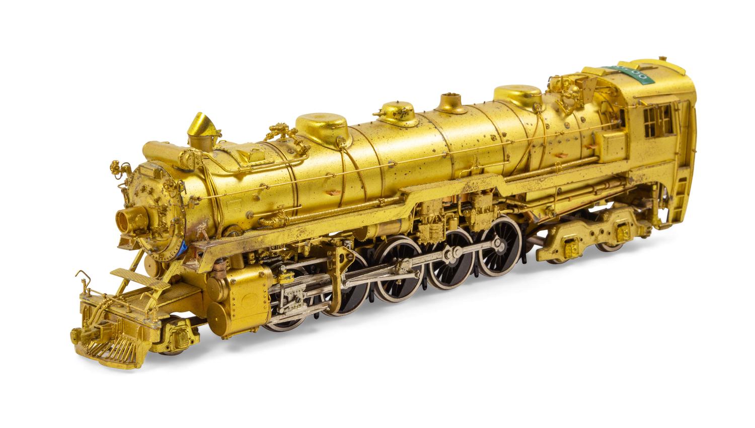 A Samhongsa Brass HO-Gauge 2-10-4 Locomotive and Tender