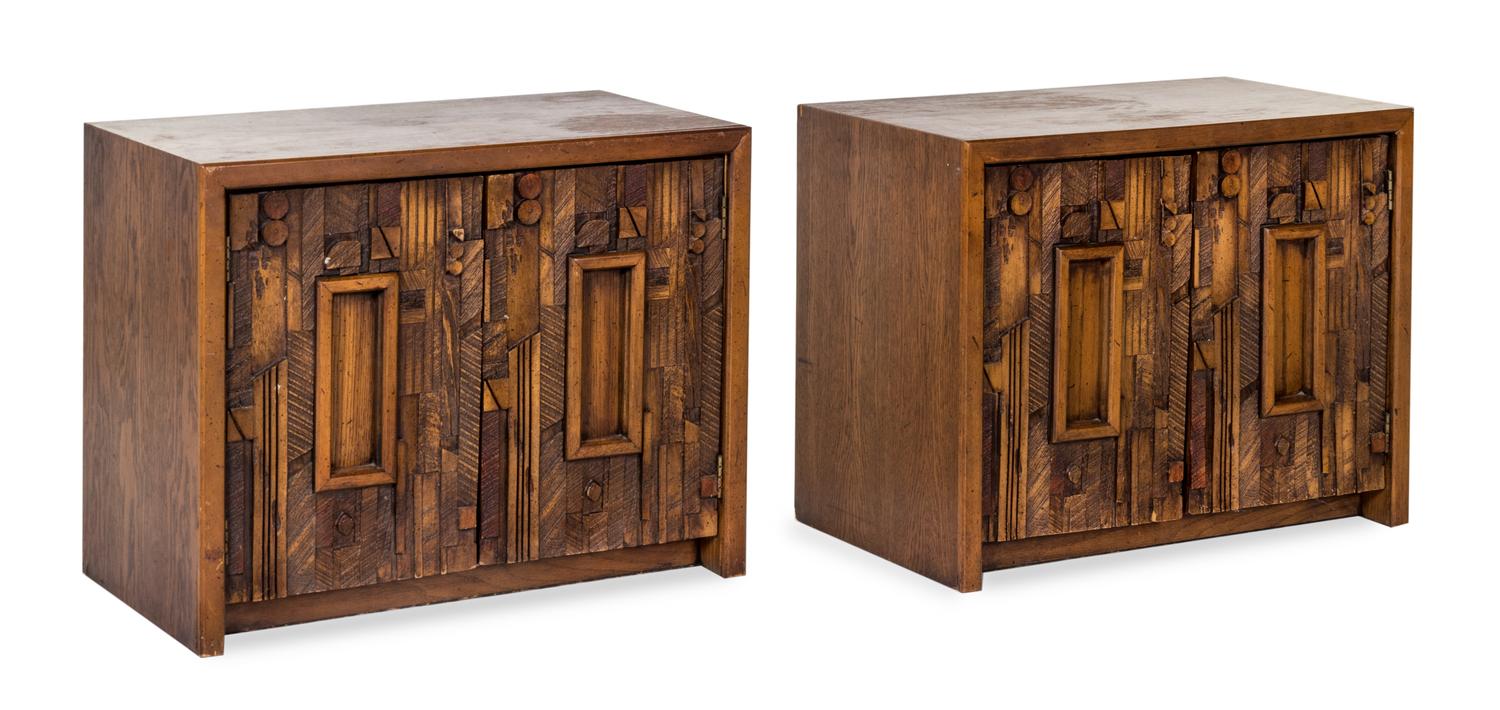 Pair of Brutalist Nightstands