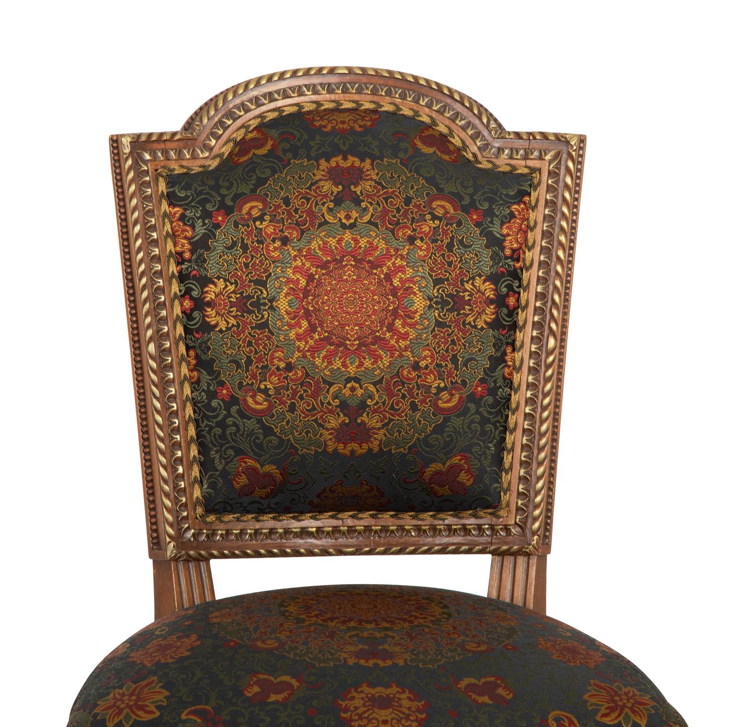 A Pair of Louis XVI Style Mahogany Side Chairs