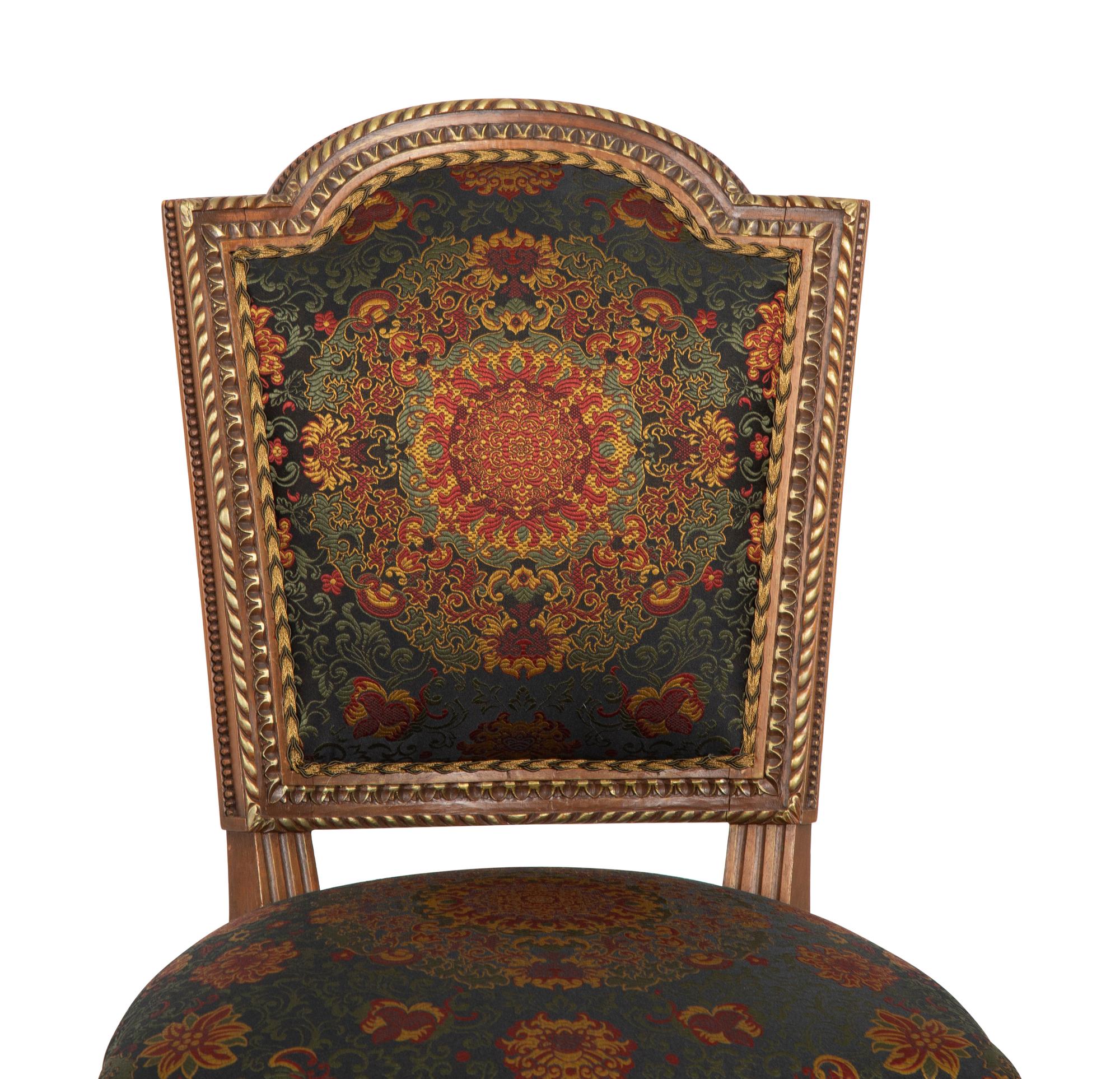 A Pair of Louis XVI Style Mahogany Side Chairs