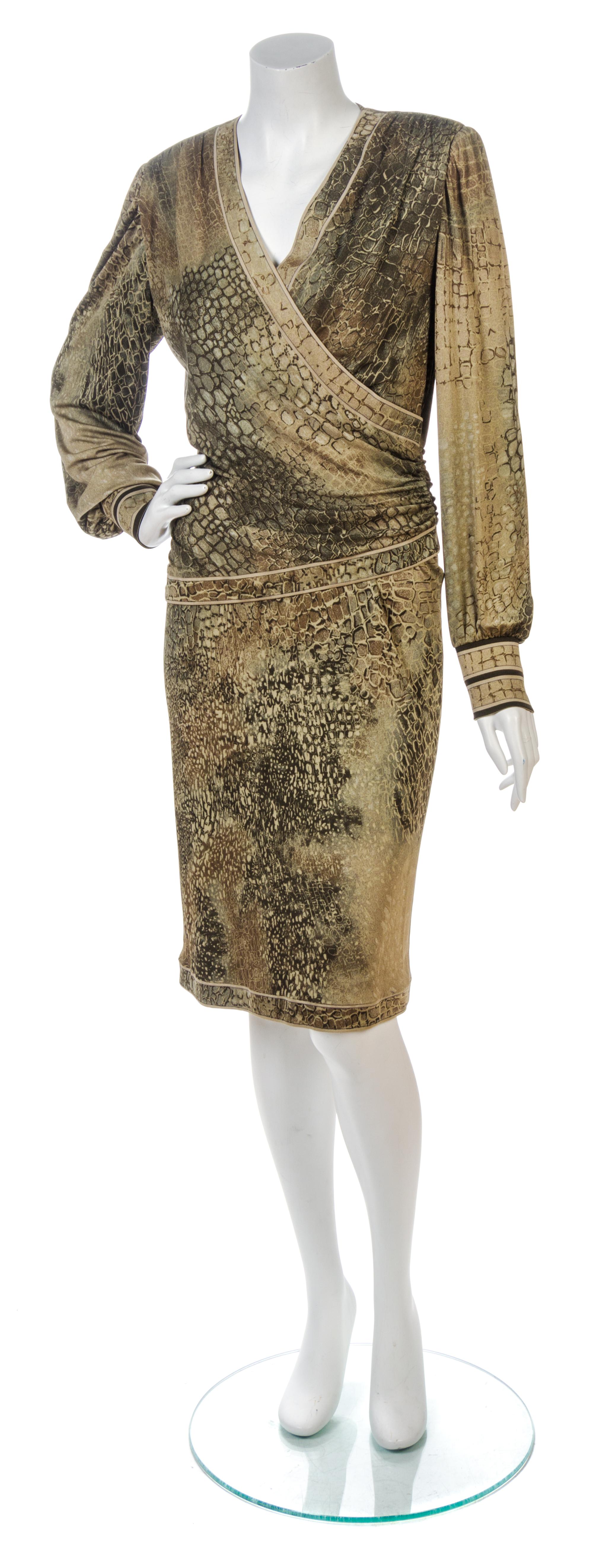 Two Leonard Silk Jersey Print Dresses,