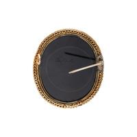 YELLOW GOLD AND AGATE CAMEO BROOCH