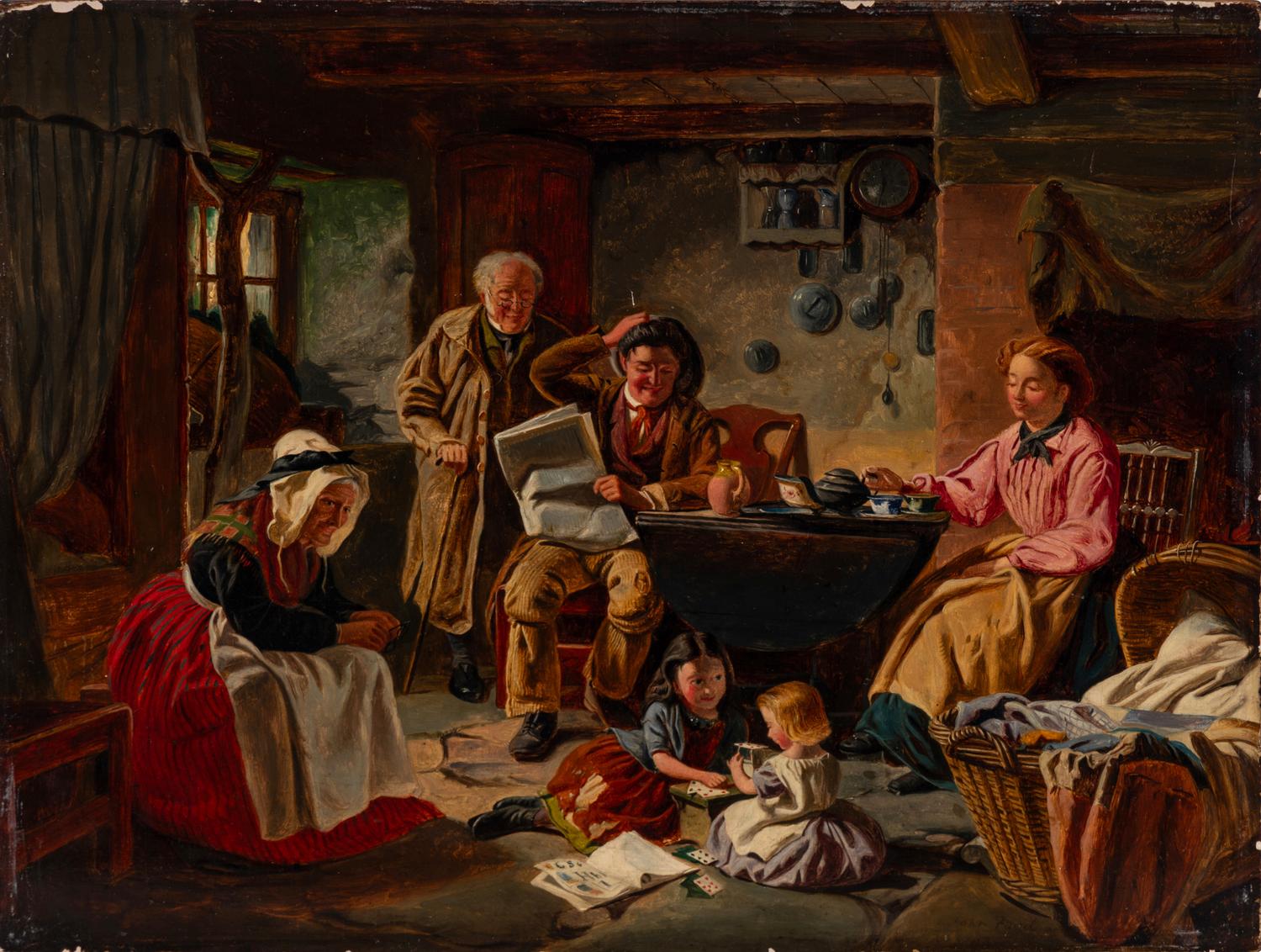 John Faed (Scottish, 1820–1902) — A Happy Family