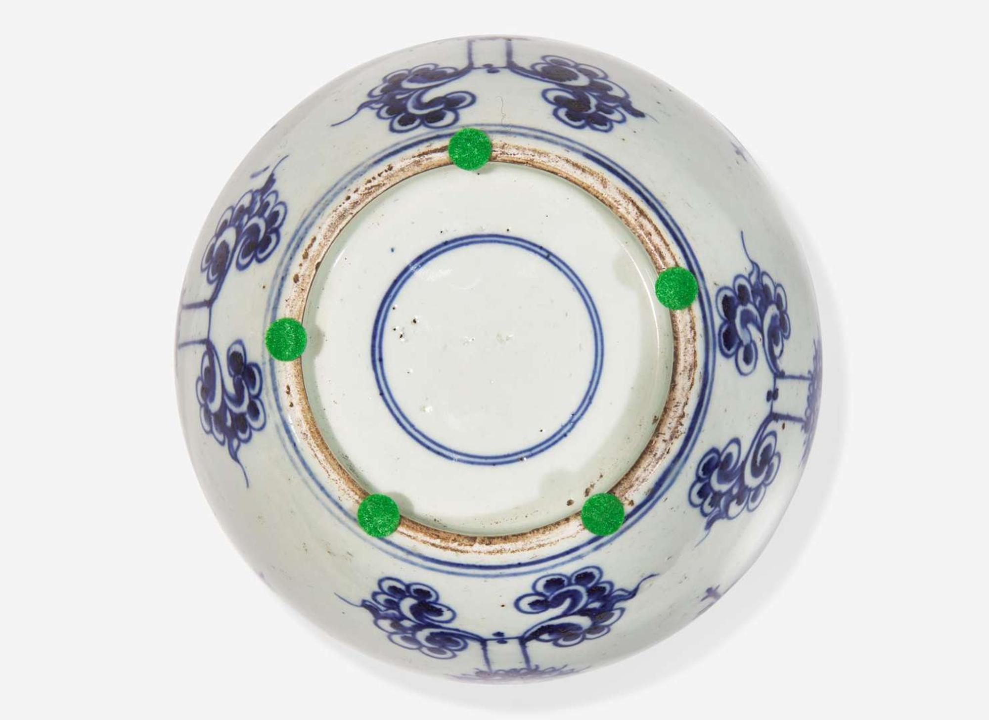 A Chinese blue and white porcelain "Alms Bowl", 18th century 青花壽字缽 十八世紀