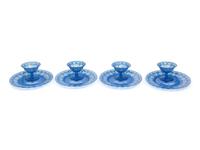 An Etched Glass Dessert Service