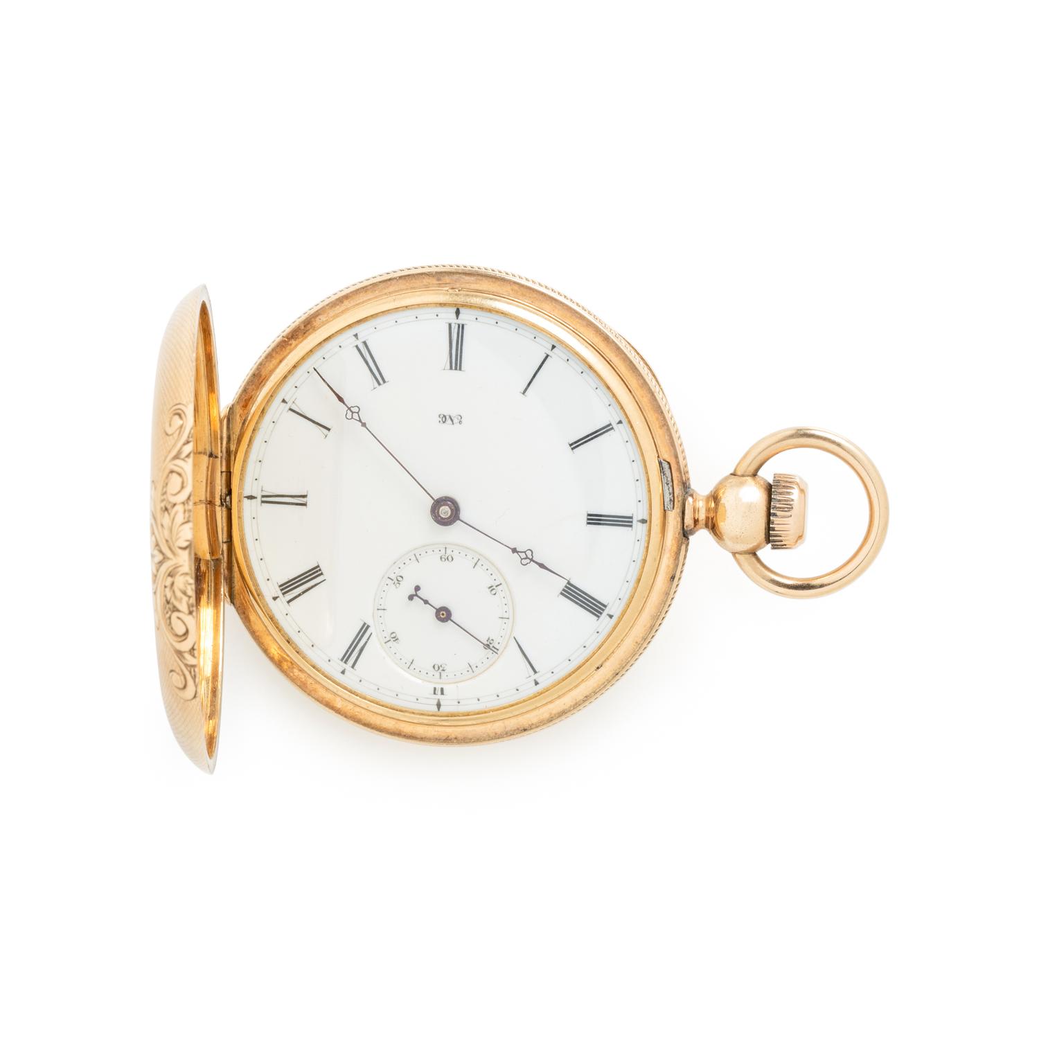 ELGIN, YELLOW GOLD POCKET WATCH