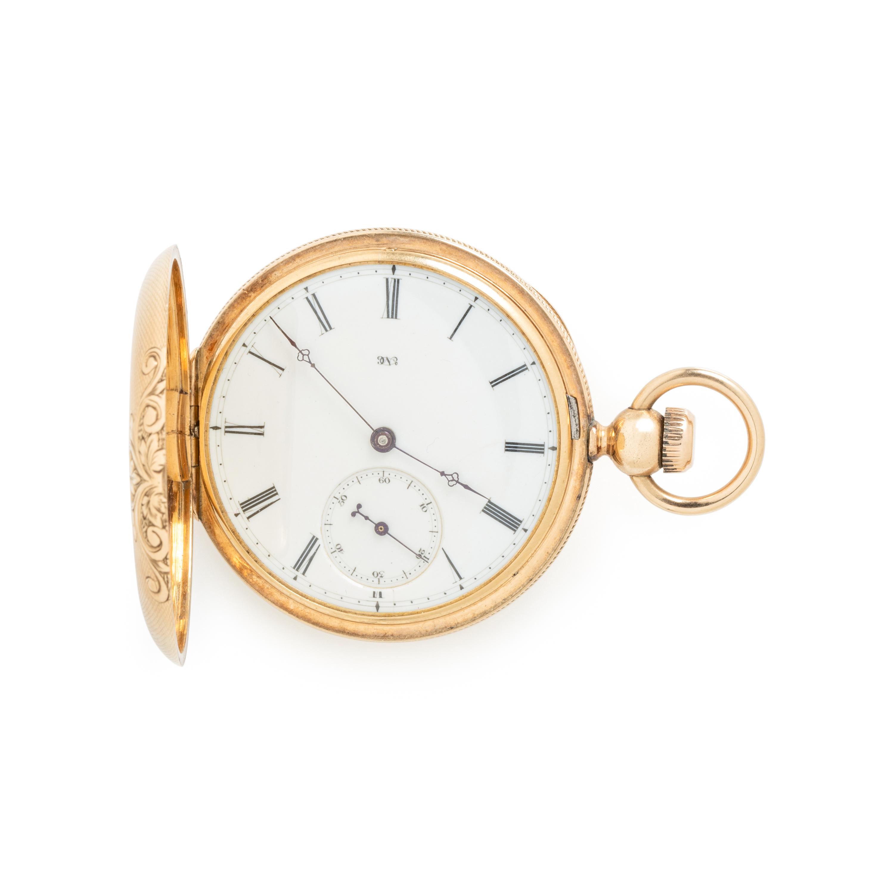 ELGIN, YELLOW GOLD POCKET WATCH