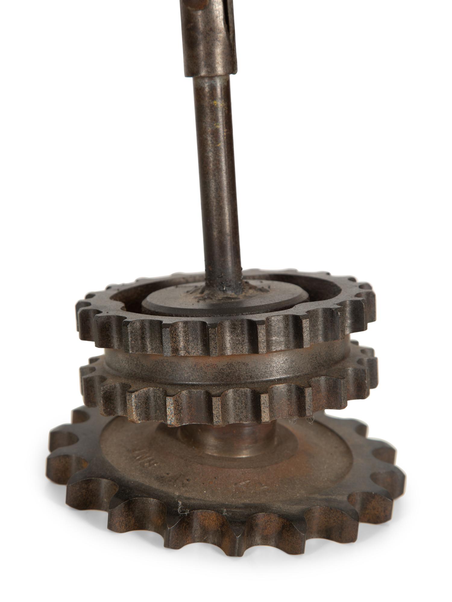 An Iron Gear Base Table Lamp — 21st Century