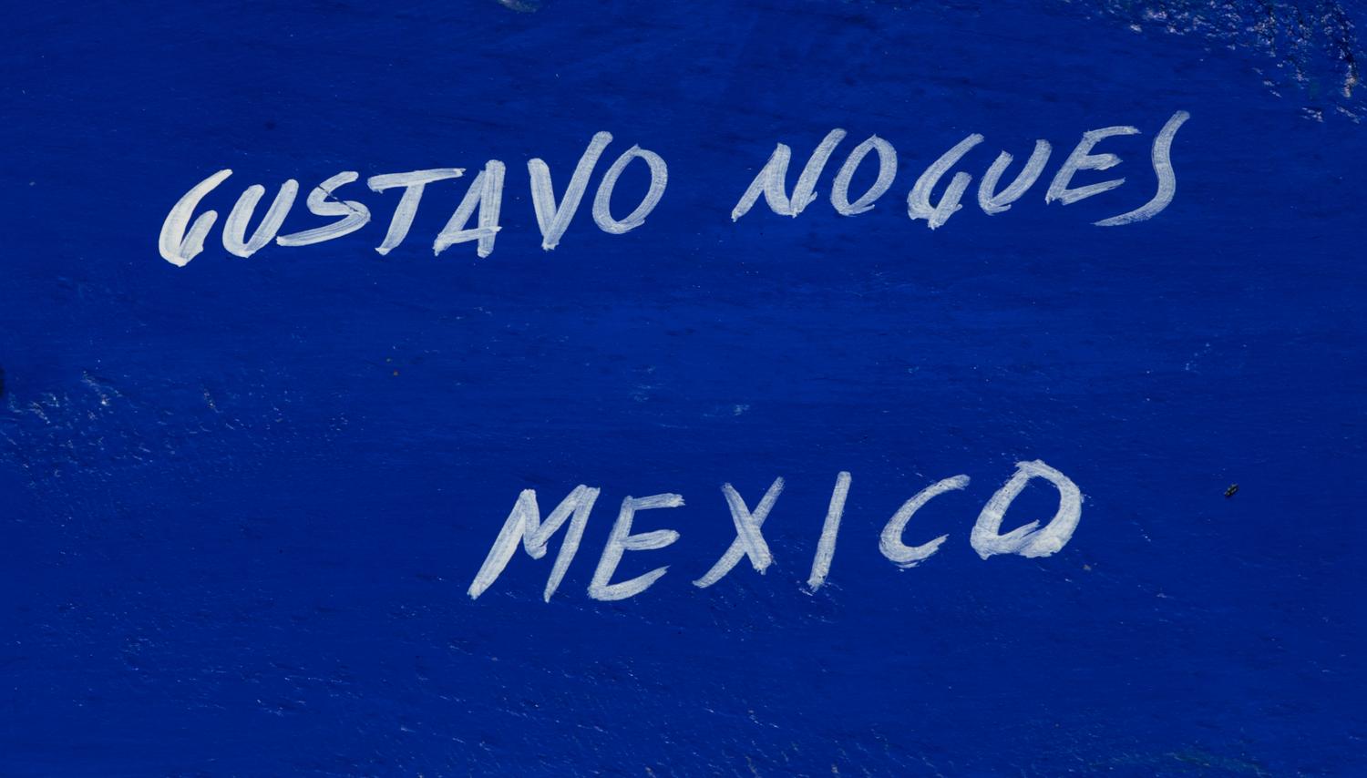 A Mexican Folk Art Trompe L'oeil Wall Shelf by Gustavo Nogues