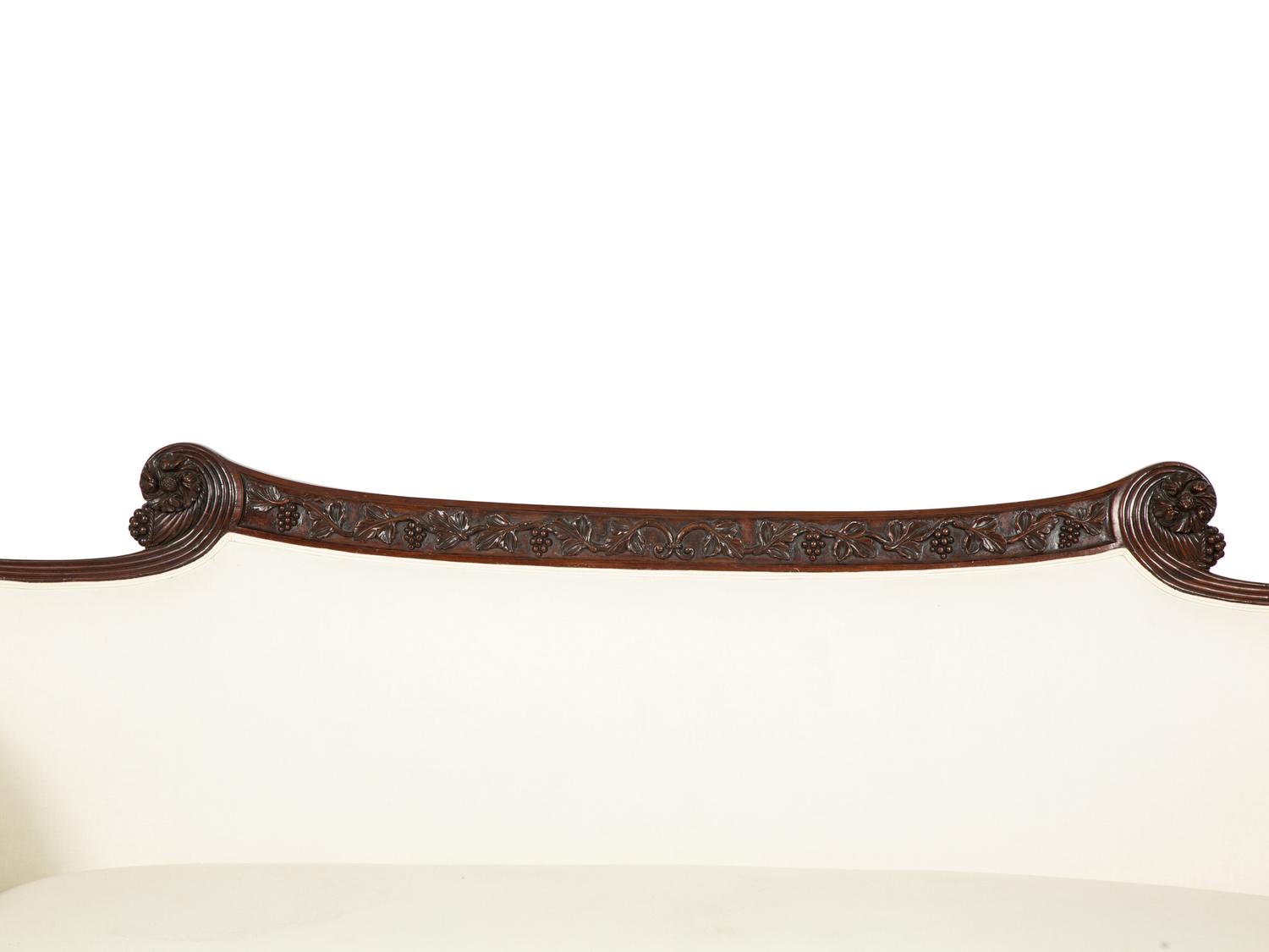 A Classical Style Carved Mahogany Sofa
