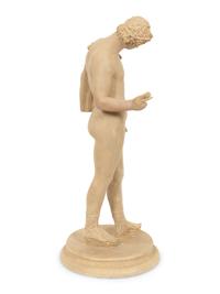 An Italian Patinated Plaster FIgure of Narcissus