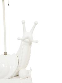 A White-Glazed Ceramic Snail-Form Table Lamp