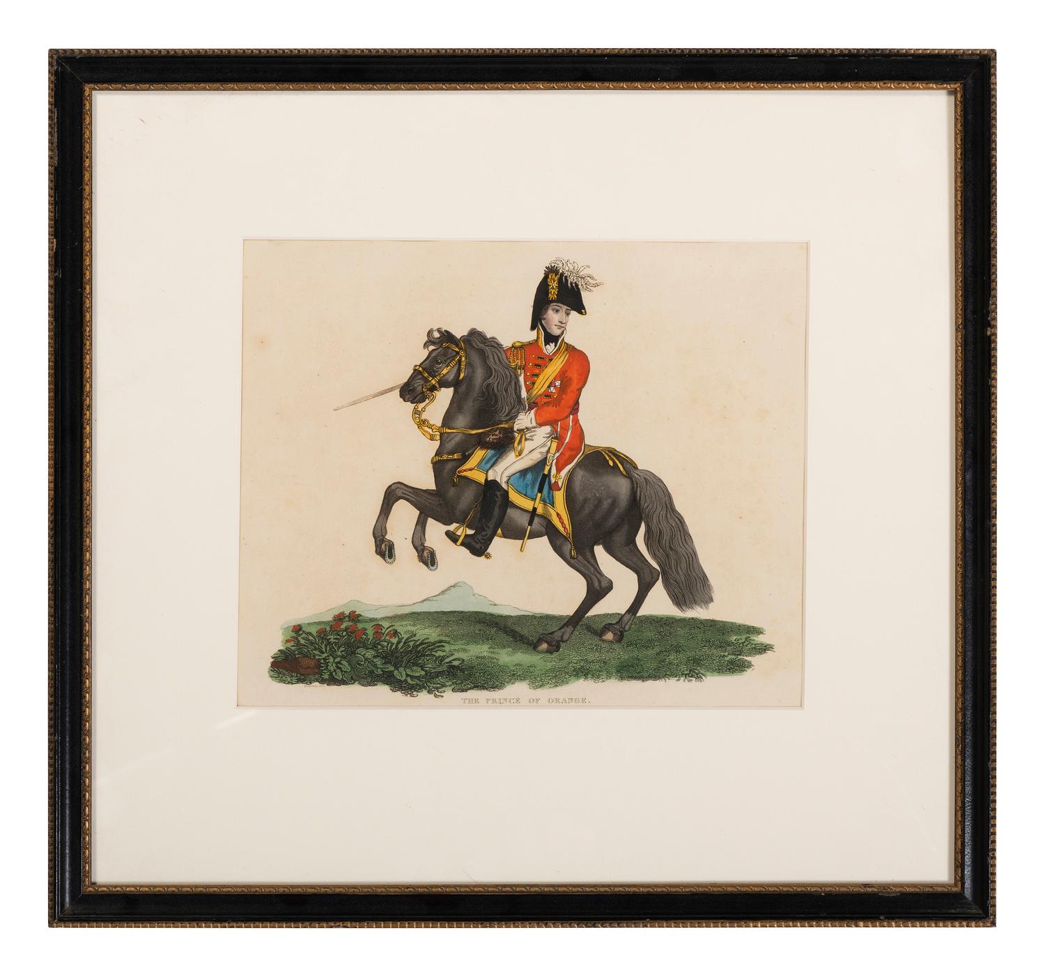 Six Hand-Colored Engravings of Napoleonic Wars Commanders