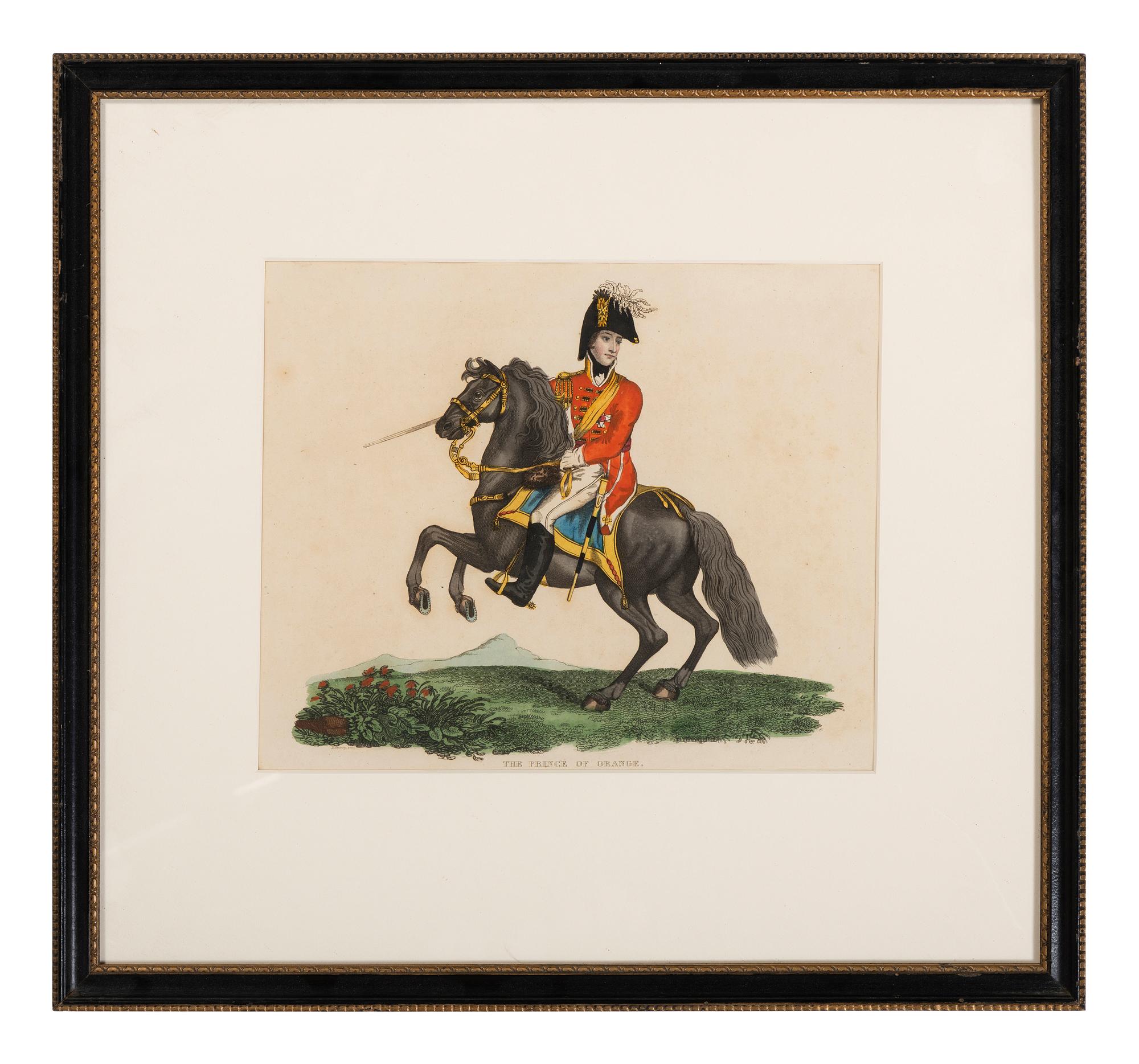 Six Hand-Colored Engravings of Napoleonic Wars Commanders