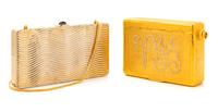 Two Judith Leiber Gilt Metal Clutches