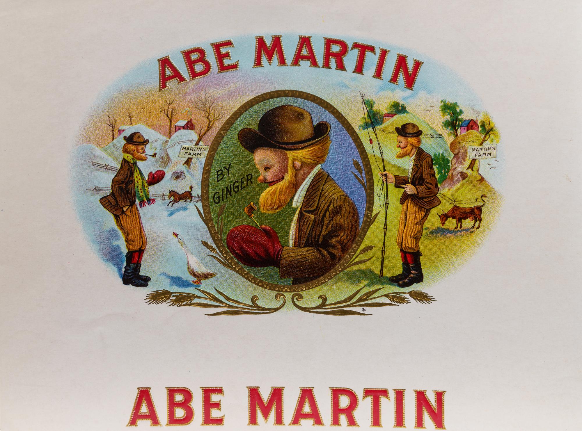 A Collection of Printed and Embossed Cigar Box Paper Labels and Advertising Cards
