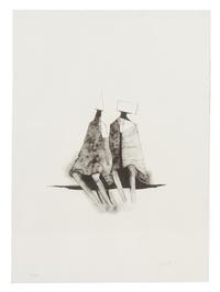 Lynn Chadwick, (British, 1914-2003), Two Seated Figures