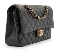 Chanel Black Double Flap Handbag, 2008-2009