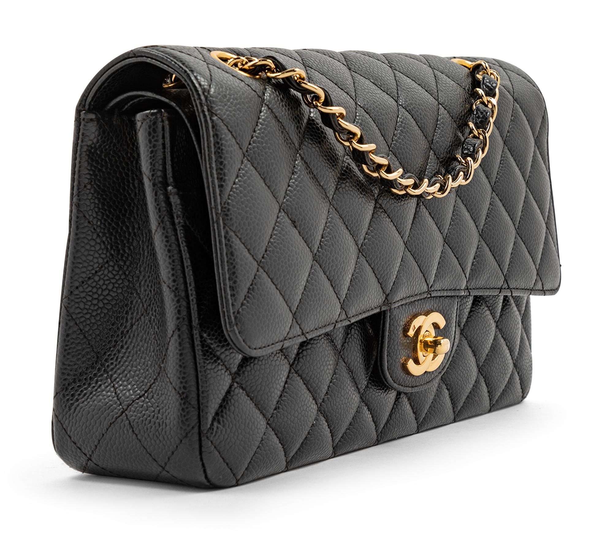 Chanel Black Double Flap Handbag, 2008-2009