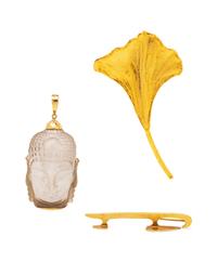A Collection of Yellow Gold Jewelry,