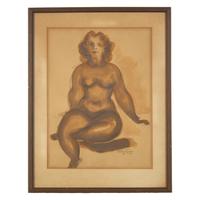 Chaim Gross (American, 1904-1991) — Seated Nude, 1950