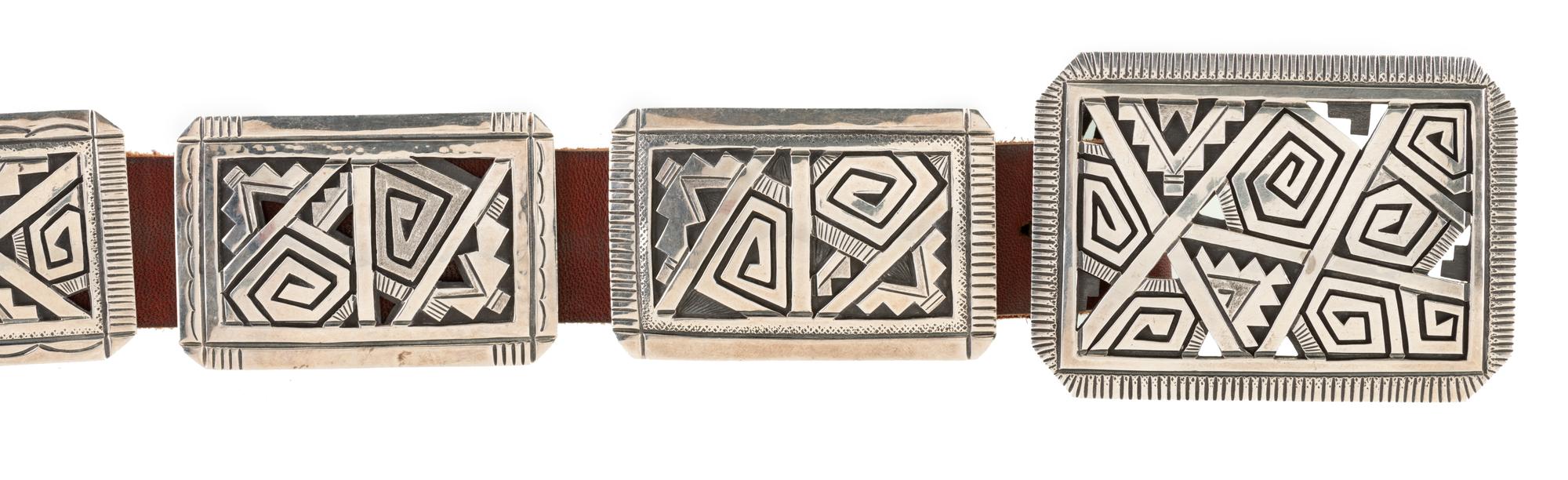 Sterling Silver Concha Belt Lot is located and will ship from Denver, Colorado.