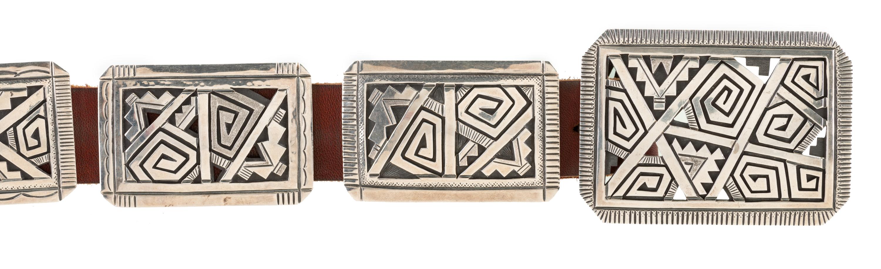Sterling Silver Concha Belt Lot is located and will ship from Denver, Colorado.