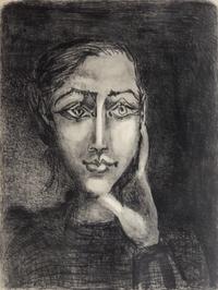 Pablo Picasso, (Spanish, 1881-1973), Francoise sur fond gris, 1950