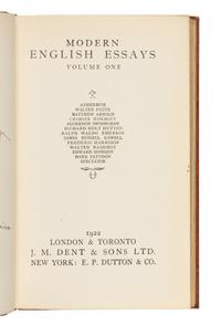 [BINDINGS]. -- [COCKERELL, Douglas, Binder]. RHYS, Ernest (ed.) (1859-1946). Modern English Essays . London and Toronto: J.M. Dent & Sons Ltd., 1922.