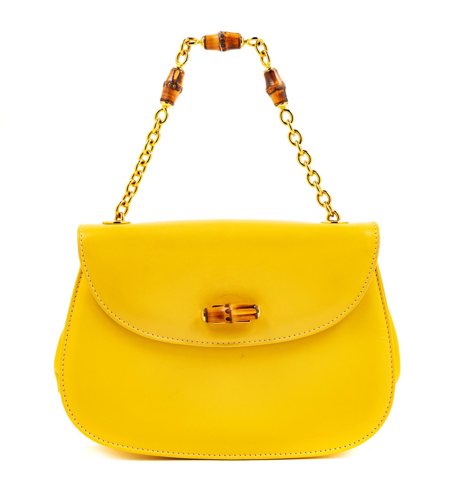 Gucci Yellow Handbag, 1980-2000s