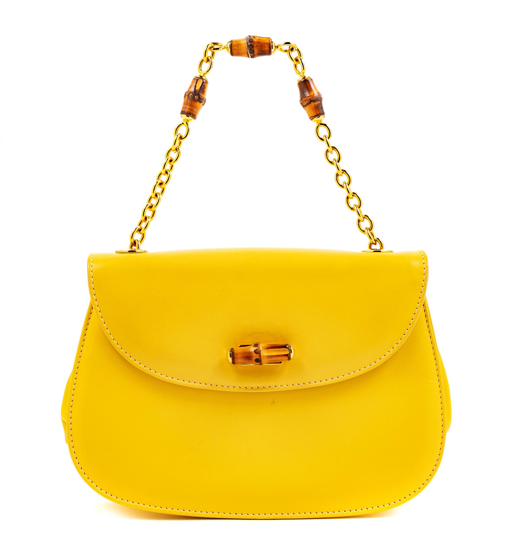 Gucci Yellow Handbag, 1980-2000s
