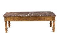 An Italian Giltwood Marble Top Low Table