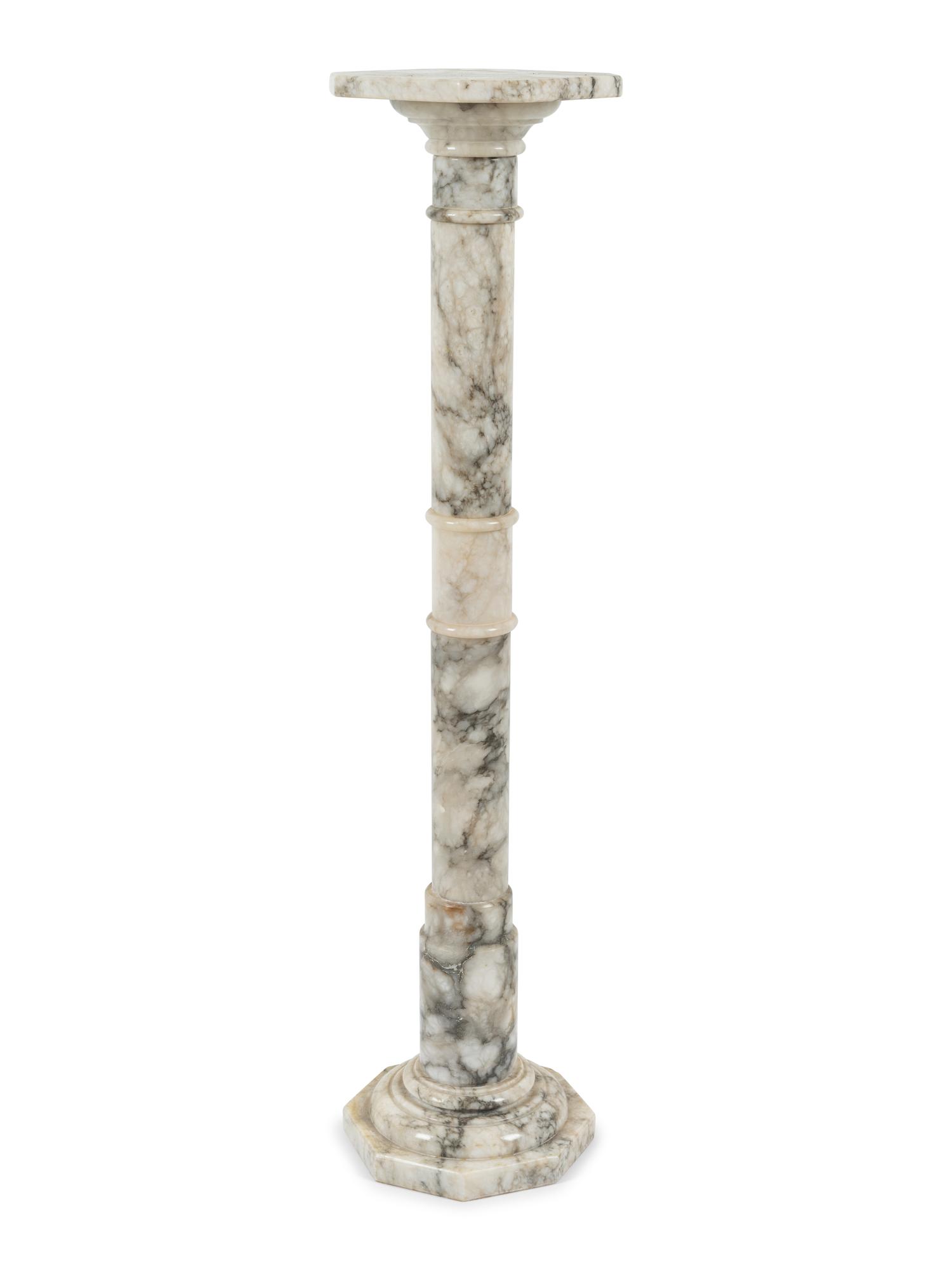 Two Continental Marble Pedestals